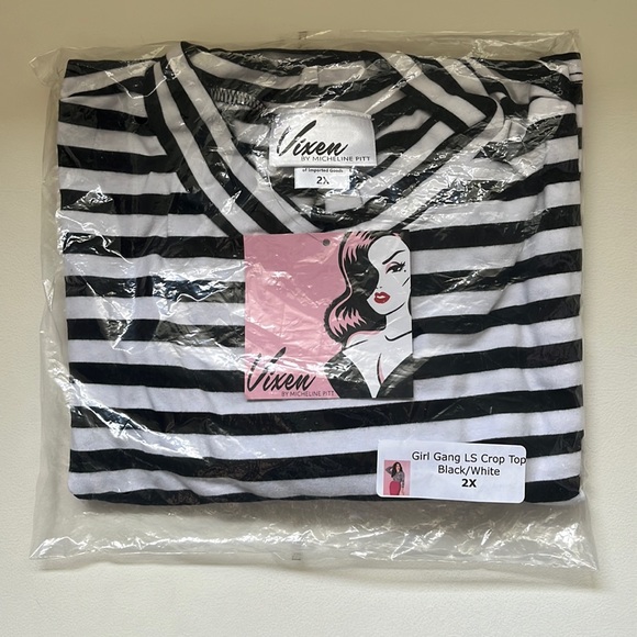Girl Gang crop top - Vixen by Micheline Pitt, 2X - Picture 2 of 6